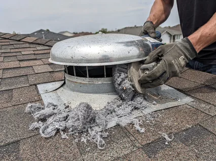 Cleaning Dryer Vent On Roof in Enfield