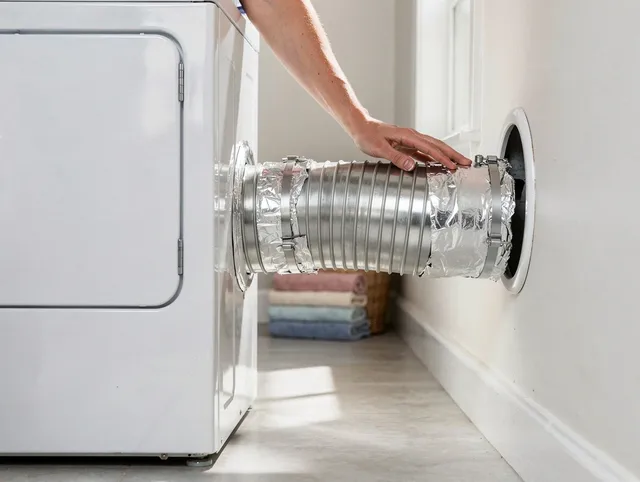 Professional dryer vent hose installation by Enfield Dryer Vent Cleaning in Enfield