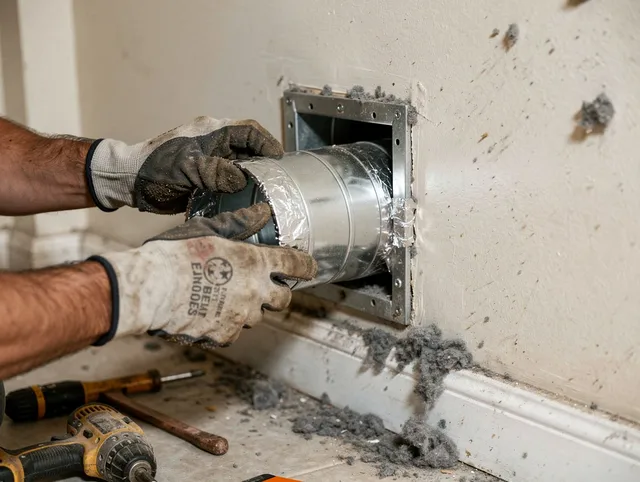 Professional dryer vent repair and installation by Enfield Dryer Vent Cleaning in Enfield
