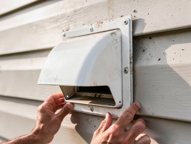 Enfield Dryer Vent Cleaning technician delivering thorough residential dryer vent cleaning service in Enfield